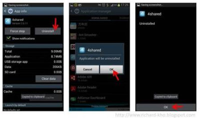 uninstall aplikasi android