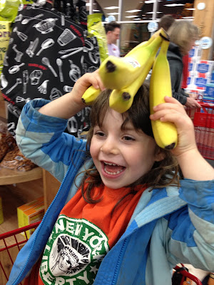 Little Girl With Bananas, Trader Joe's