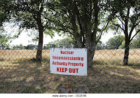 NO ENTRY Nuclear Decommissioning Authority Property site in Bradwell on Sea, Essex UK (Credit: alamy.com) Click to Enlarge.