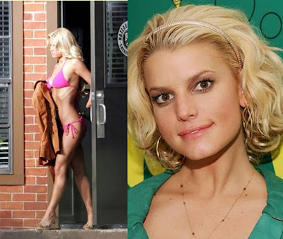 celebrity hairstyles Jessica Simpson short blonde bob 