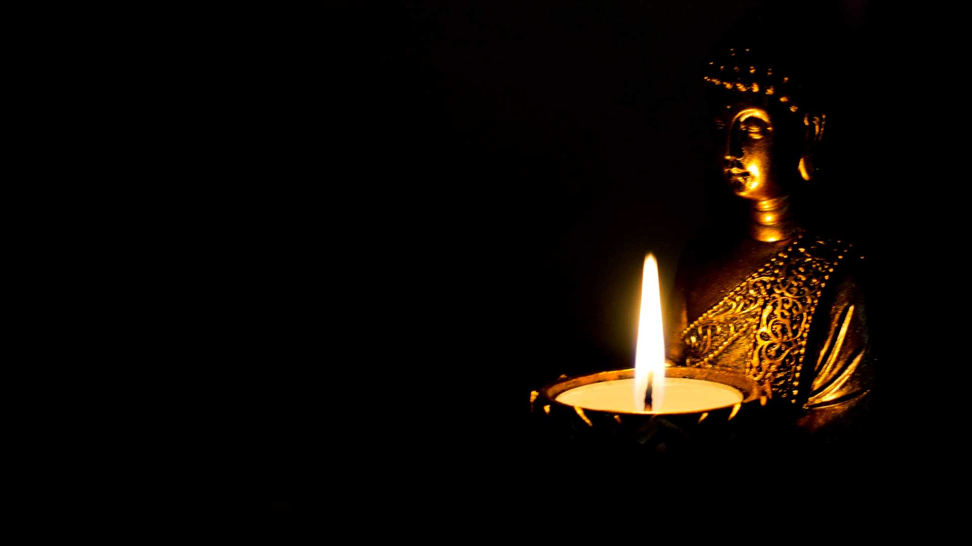 budha in the dark