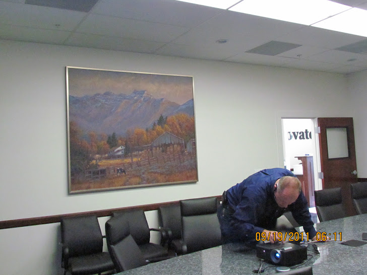 RUSSELL RICKS ORIGINAL HANGING IN NEW CONFERENCE ROOM
