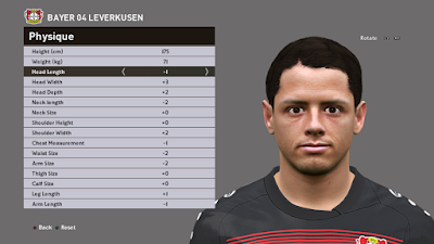 [PES16/17] Javier Hernández (Bayer 04 Leverkusen) Face by Ozy_96 PESMOD