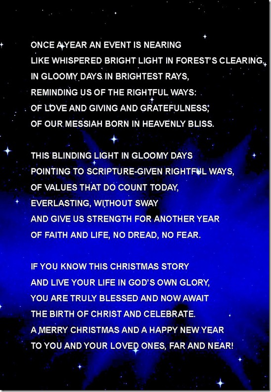 ONCE A YEAR.....