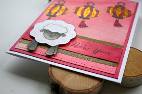 Chinese or Lunar New Year Card by Jess Moyer featuring Jess Crafts Sheep Digital Stamp and Verve Light My World Stamps
