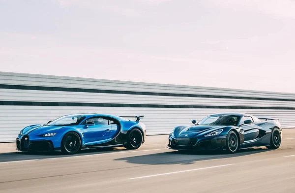 Bugatti Chiron y Rimac Nevera