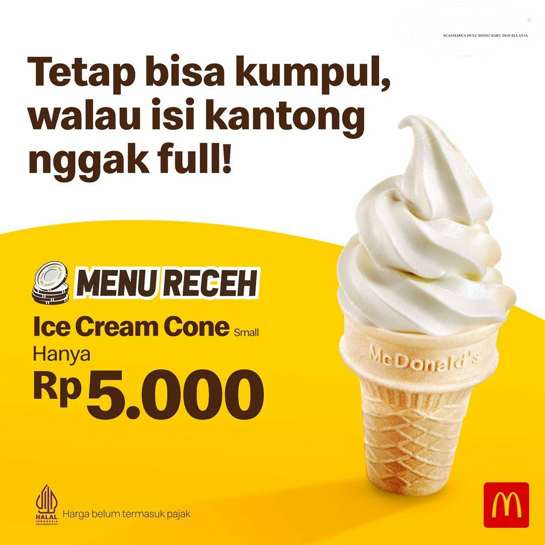 Promo MCDONALD’S ICE CREAM CONE MCD Cuma Rp. 5000