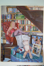 Pam in red chair