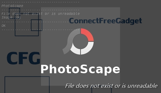 PhotoScape - File does not exist or is unreadable - Файл не существует или нечитаем