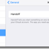 Handoff option within iOS