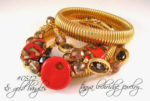  Kazuri Bead Red Threes the Charm Collection Bracelet