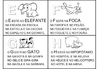 Letras iniciais - Alfabetização.