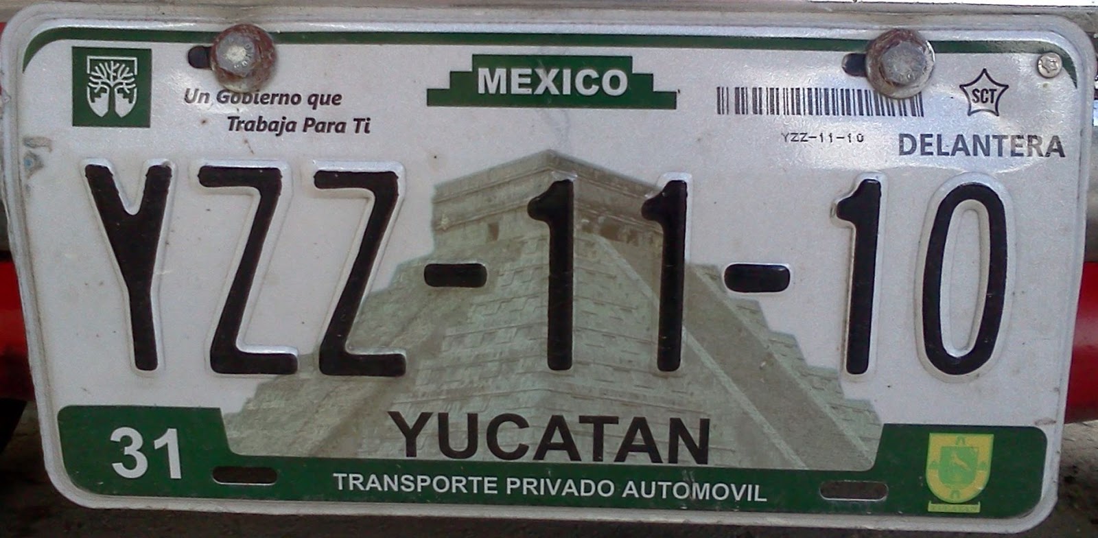 Placas de Autos de México y otras COS999AS Yucatán