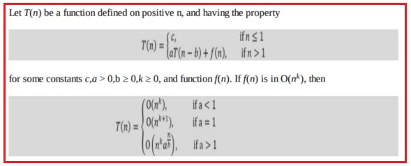 Master Theorem