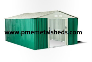  PME 10 x 14 Metal Shed 311 x 411 cm Green Garden Shed Storage