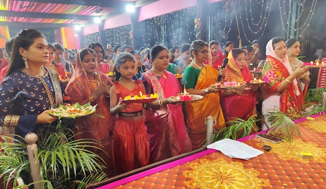 पार्थिव प्रोविंस कॉलोनी सरोना रायपुर में हर्षो उल्लास के साथ गणेश उत्सव मनाया गया  