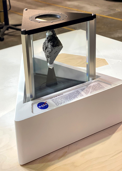 At the request of the Biden Administration, a Moon rock retrieved during the Apollo 17 mission is now on display inside the Oval Office...as of Inauguration Day, January 20, 2021.