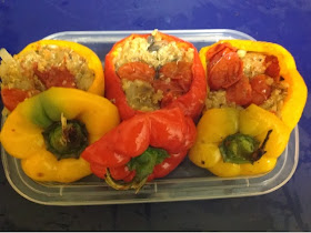 vegan and quinoa stiffed peppers