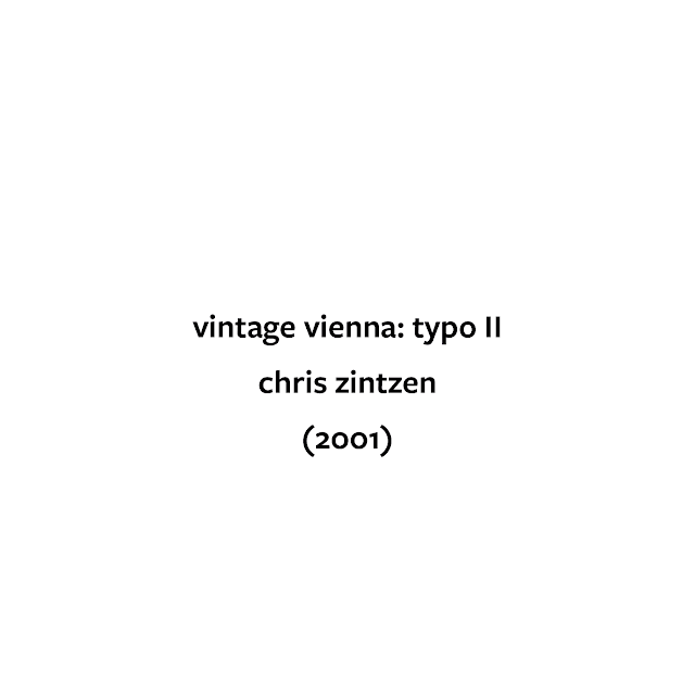 vintage vienna typo II © Chris Zintzen | panAm productions