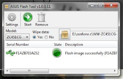 Flash Image Successfully Asus Flash Tool
