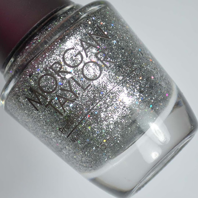 silver glitter nail polish