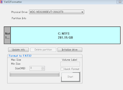 convertir un disc dur NTFS en FAT32 pour(JAILBREAK) 