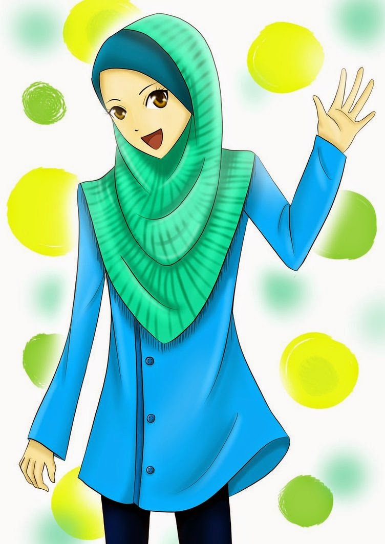 Kumpulan Animasi Muslimah Kuat Design Kartun