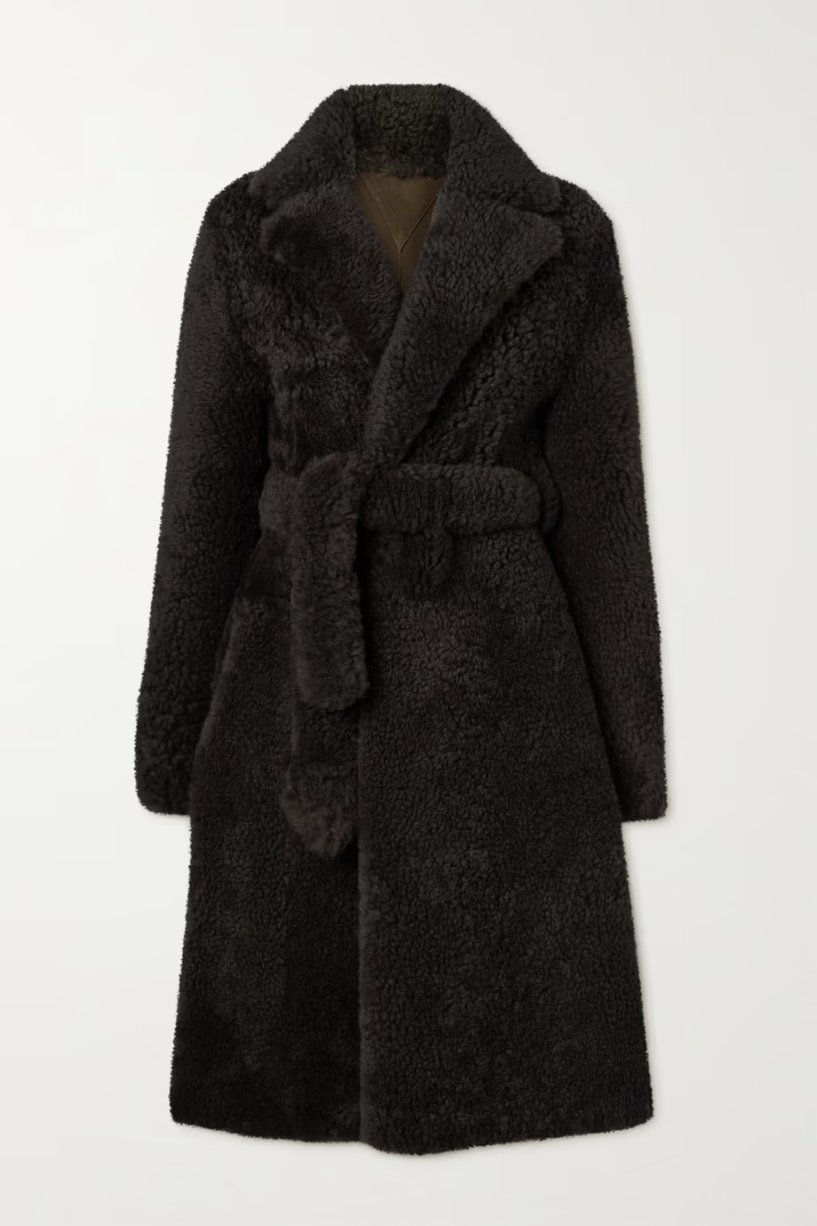 BOTTEGA VENETA BELTED SHEARLING COAT