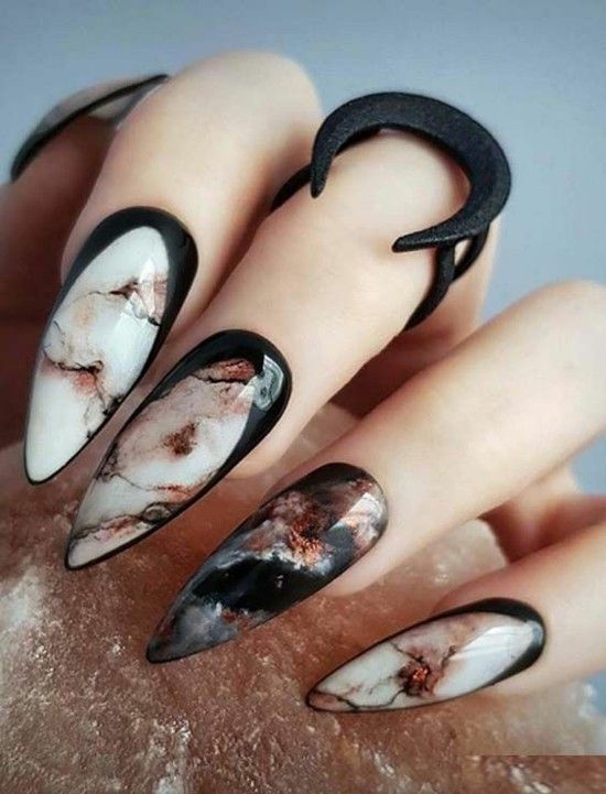 perfect marble nail art design