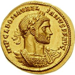 Imagen: Moneda con figura del emperador Aureliano.