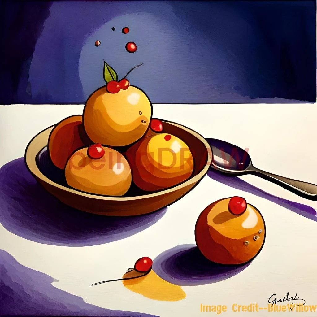 gulab jamun drawing