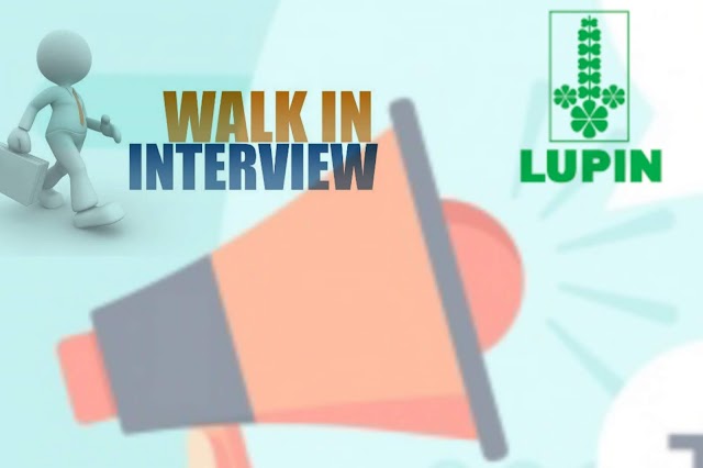 Lupin | Walk-in at Vadodara for Production-QC on 15 Nov 2019 | Pharma Jobs in Vadodara