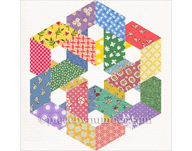 Sew & Quilt - Modèles d'assemblage de papier anglais 3/4 Hexagone x 100