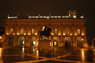 Statue of Marcus Aurelius in front of the Palazzo Nuovo