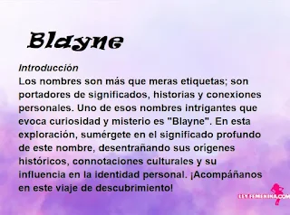 significado del nombre Blayne