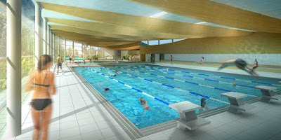 Perspective 3d concours piscine bassin sportif