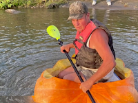 Guinness World Record: Man rides 38 miles in giant pumpkin.