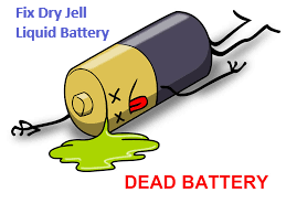 Fix dead battery dry jell or liquid