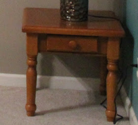 country, oak end table