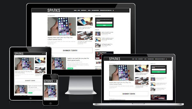 Sparks-responsive-blogger-template