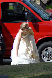 Eva Amurri Nice Looking Cleavage In Wedding Gown