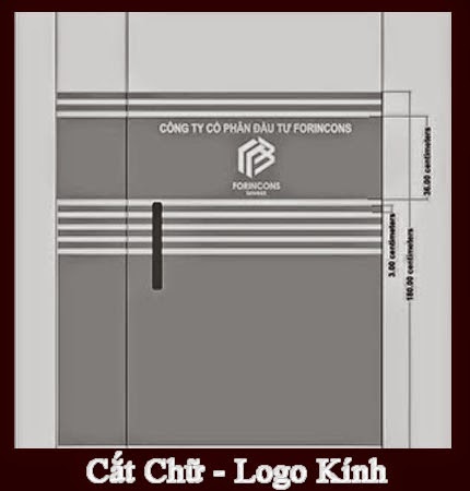 Cắt chữ - logo kính