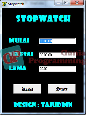 Program Stopwatch Keren dengan Delphi 7 - Dunia Programming