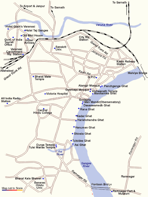 Map of Kashi Vishwanath Temple Varanasi