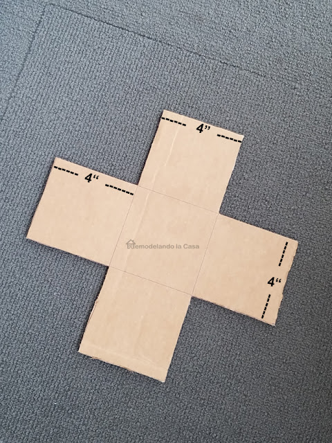 Swiss cross rug template cardboard