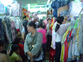 Genuine branded cloth in markets in Vietnam