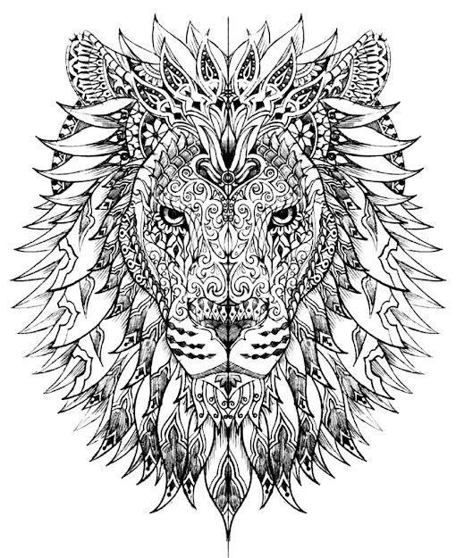 Colouring Pages Adults Animals  Free Animal Adult Coloring Pages
