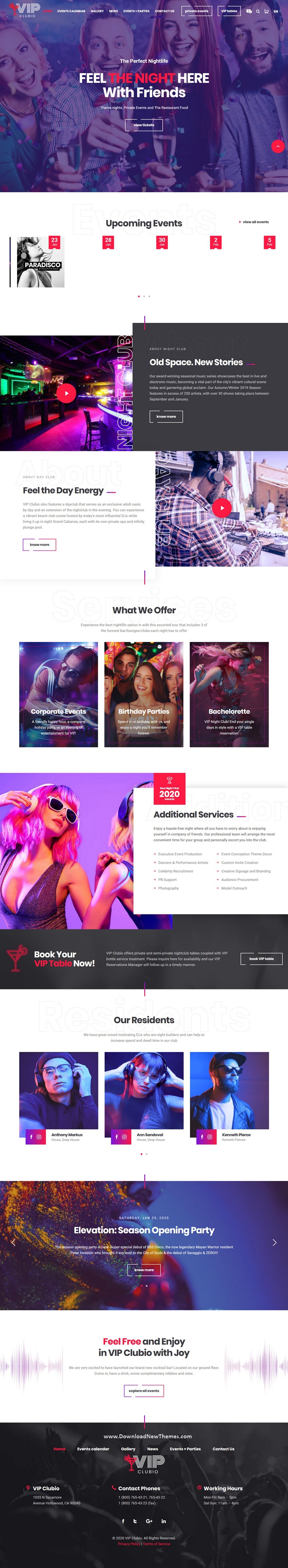 Club Premium WordPress Theme