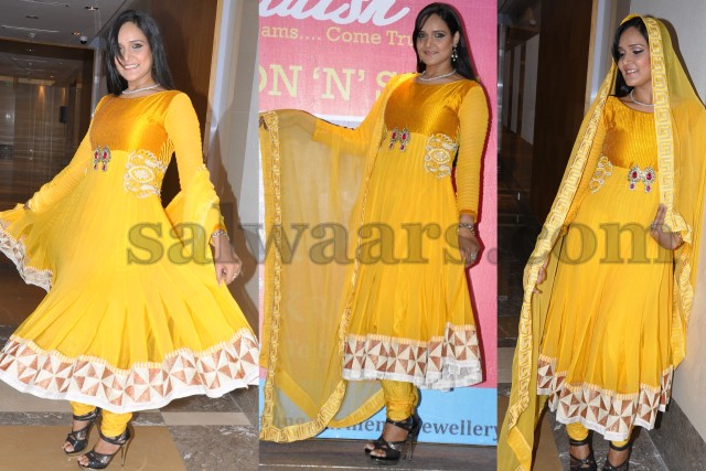 Yellow Anarkali Latest Salwar