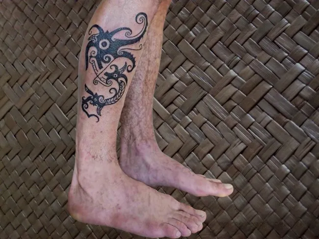 Traditional Dayak tattoo